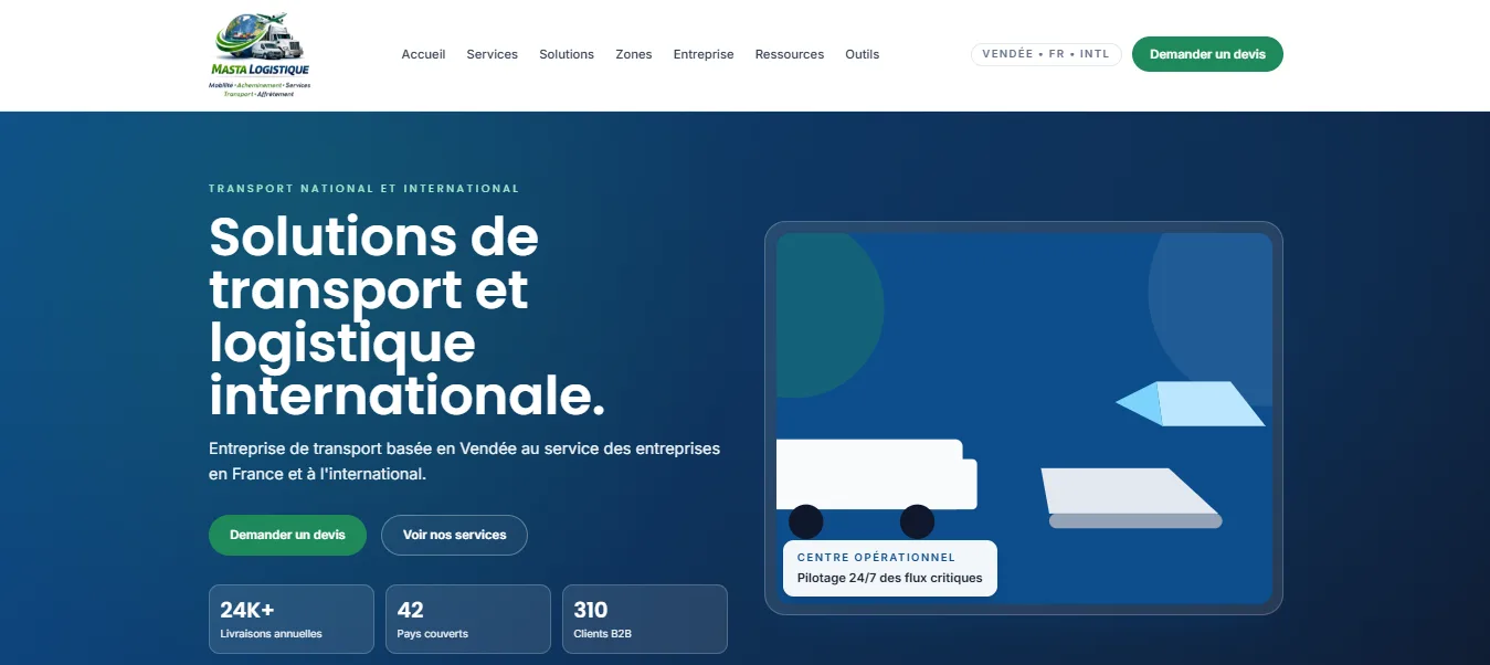 Capture du projet Masta Logistique